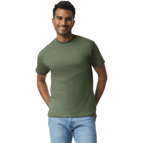 Gildan Heavyweight Ultra Cotton Coloured T-Shirt in Military Green