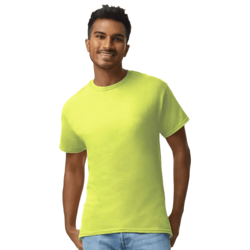Gildan Heavyweight Ultra Cotton Coloured T-Shirt in Safety Green