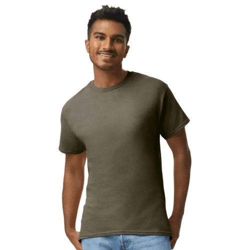 Gildan Heavyweight Ultra Cotton Coloured T-Shirt in Olive Green