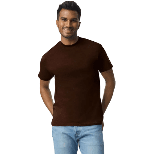 Gildan Heavyweight Ultra Cotton Coloured T-Shirt in Dark Chocolate