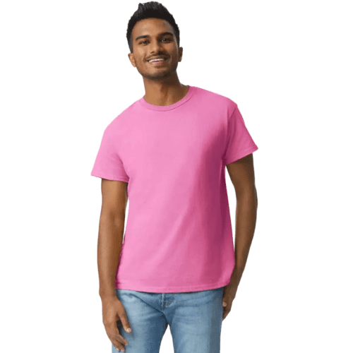 Gildan Heavyweight Ultra Cotton Coloured T-Shirt in Azalea