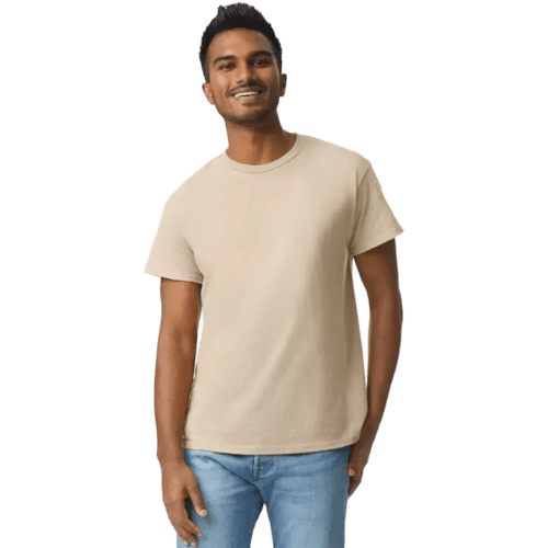 Gildan Heavyweight Ultra Cotton Coloured T-Shirt in Sand