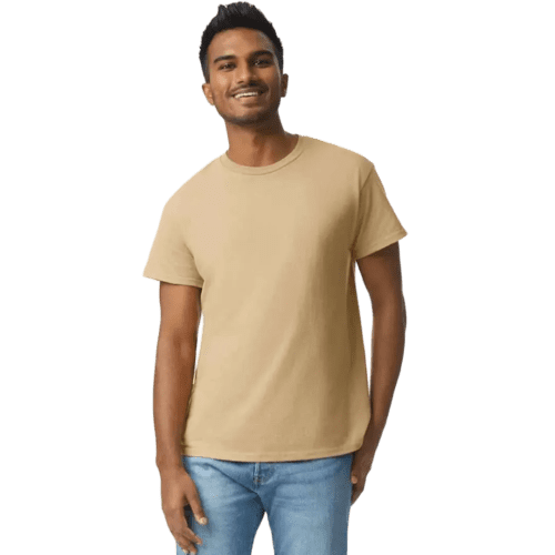 Gildan Heavyweight Ultra Cotton Coloured T-Shirt in Tan