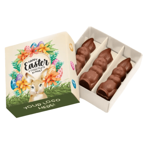 Chocolate Bunnies Treat Box in White