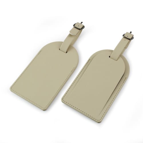 Custom printed Large Porto Recycled Luggage Tag in Natural from Total Merchandise