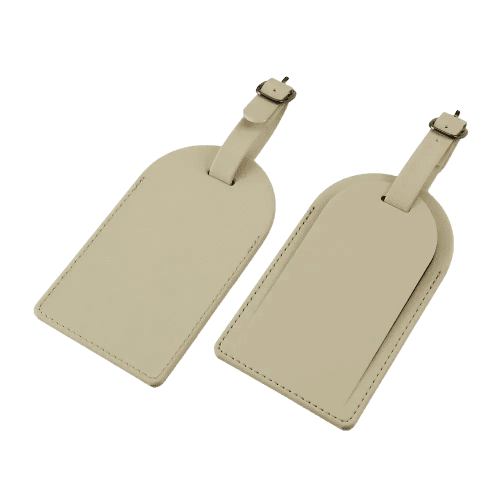 Custom printed Large Porto Recycled Luggage Tag in Natural from Total Merchandise