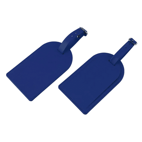 Logo printed Large Porto Recycled Luggage Tag in Royal Blue from Total Merchandise