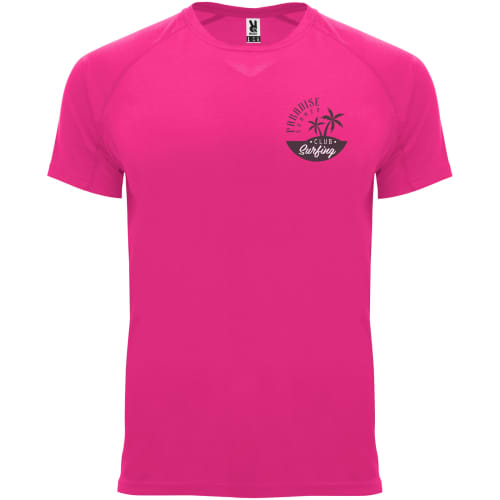 Roly Men's Sports Performance T-Shirt in Fluorescent Pink