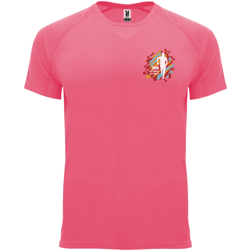 Roly Men's Sports Performance T-Shirt in Pink Lady