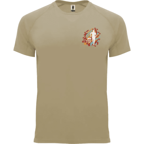 Roly Men's Sports Performance T-Shirt in Dark Sand