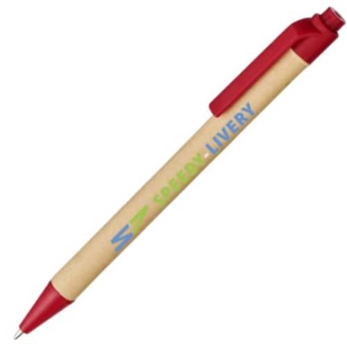 Promotional Printed Berk Recycled Carton and Corn Plastic Ballpoint Pen from Total Merchandise