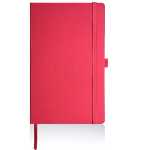 Logo Branded Oceano Recycled Bottle notebook with a design from Total Merchandise - Red