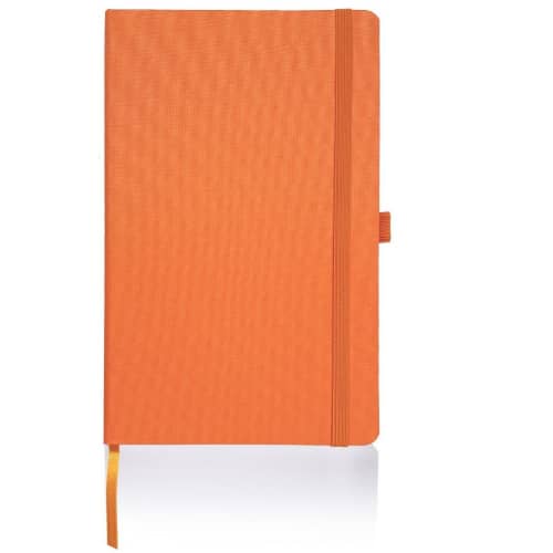 Promotional Oceano Recycled Bottle Notebook with a design from total Merchandise - Orange