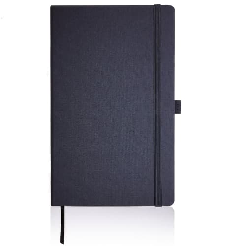 Personalisable Oceano Recycled Bottle Notebook with a design from Total Merchandise - Black