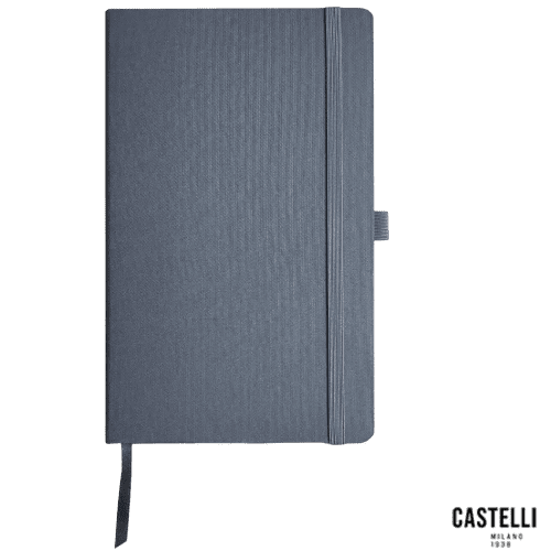 Printed Oceano Recycled Bottle Notebook with a promotional design from Total Merchandise - Grey