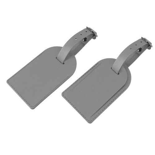 Customisable Porto Recycled Small Luggage Tag in Grey from Total Merchandise