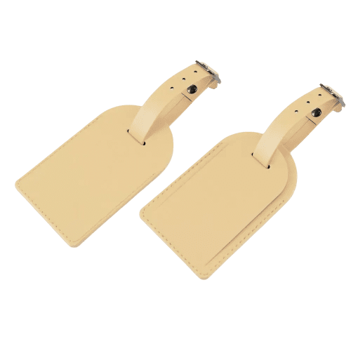 Personalisable Porto Recycled Small Luggage Tag in Natural from Total Merchandise