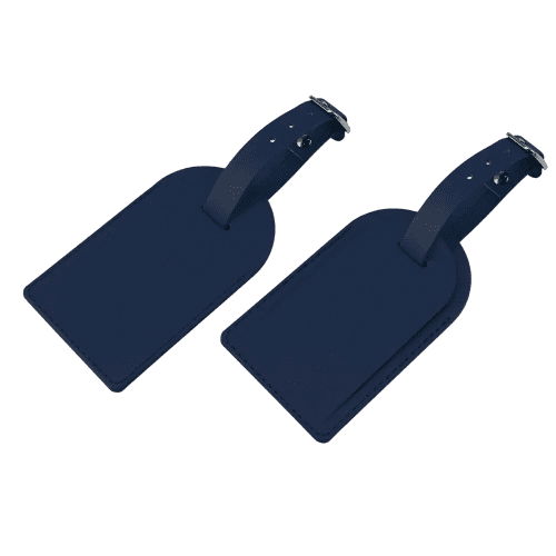 Logo printed Porto Recycled Small Luggage Tag in Navy from Total Merchandise