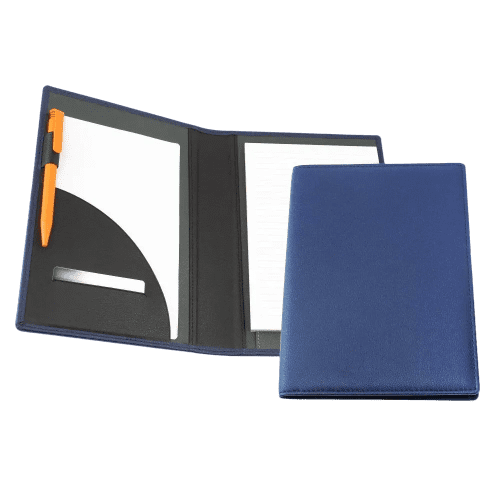 A5 Coloured Como Recycled Pad Holder in Mid Blue
