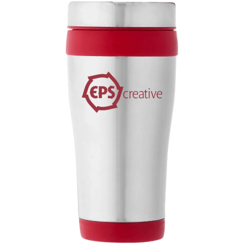 Logo branded Elwood Insulated Tumbler in Red/Silver from Total Merchandise