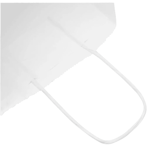 Personalisable Small White Kraft Paper Bag with Twisted Handles from Total Merchandise