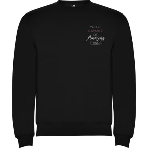 Roly Classica Unisex Sweater in Black