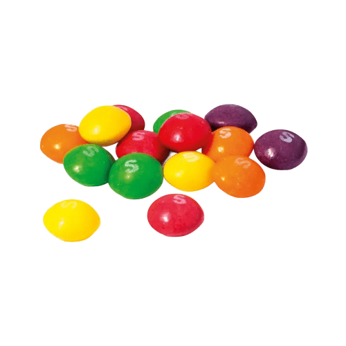 An image of the Skittles that come inside of the pouch