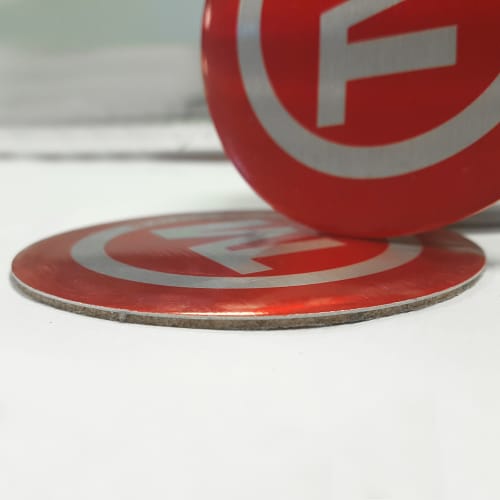 Promotional Metal Coasters with Cork Backing Printed with Your Logo