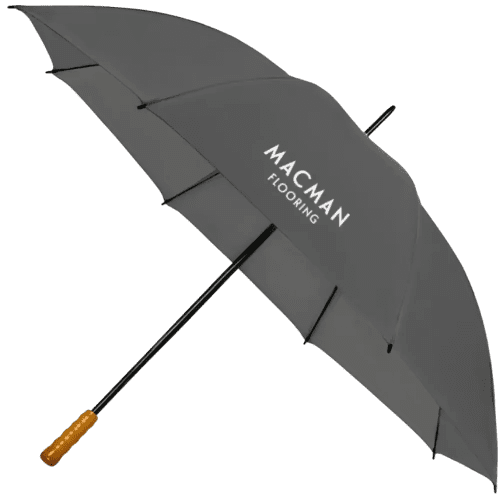 Customisable Economy Golf Umbrella in Grey printed with your logo from Total Merchandise