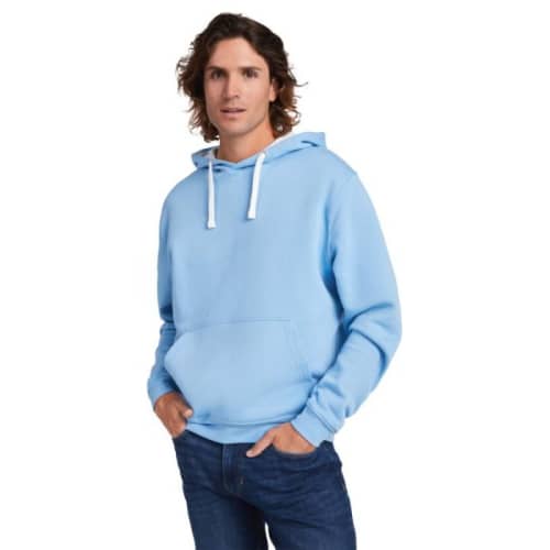 Lifestyle image of the Roly Urban Men's Hoodie with a design from Total Merchandise