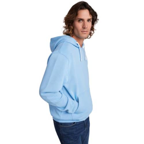 Lifestyle image of the Roly Urban Men's Hoodie with a design from Total Merchandise