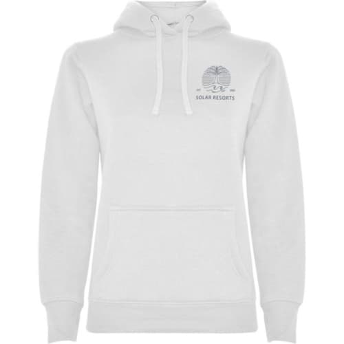 Logo Branded Roly Urban Women's Hoodie in white from Total Merchandise