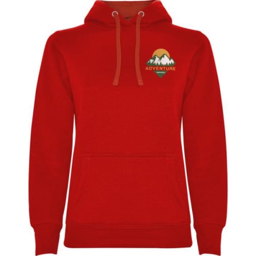 Custom Branded Roly Urban Women's Hoodie in Red from Total Merchandise