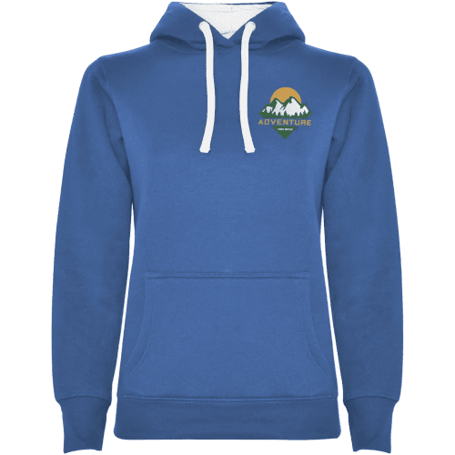 Custom printed Roly Urban Women's Hoodie in Royal blue/ White from Total Merchandise
