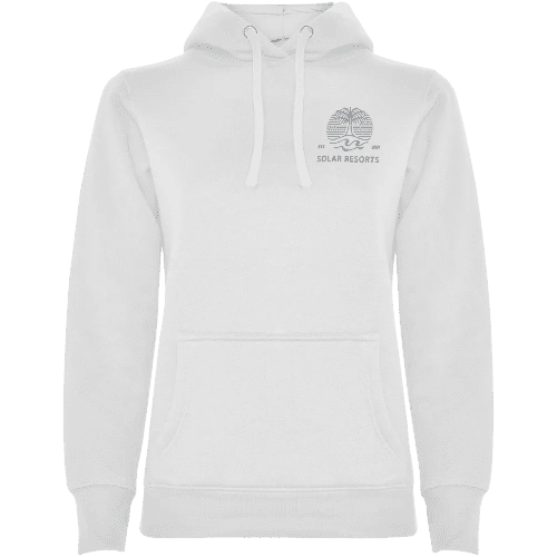 Logo Branded Roly Urban Women's Hoodie in white from Total Merchandise