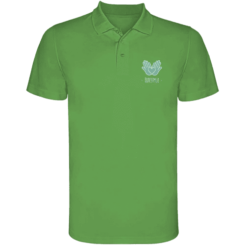 Branded Roly Monzha Short Sleeve Men's Sports Polo in Fern Green from Total Merchandise