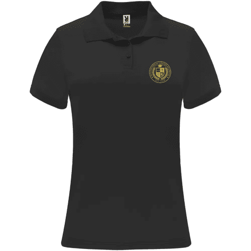 Promotional Roly Monzha Short Sleeve Women's Sports Polo in Black from Total Merchandise