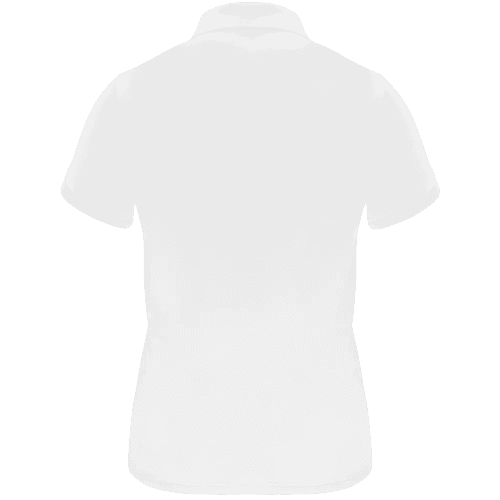 Logo Branded Roly Monzha Short Sleeve Women's Sports Polo in White from Total Merchandise - back