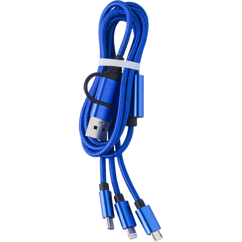 Custom Branded 3-in-1 Charging Cable with a design from Total Merchandise