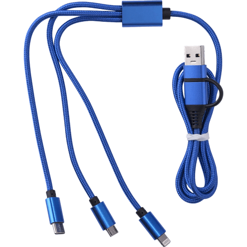Promotional printed 3-in-1 Charging Cable with a design from Total Merchandise