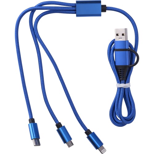 Promotional printed 3-in-1 Charging Cable with a design from Total Merchandise