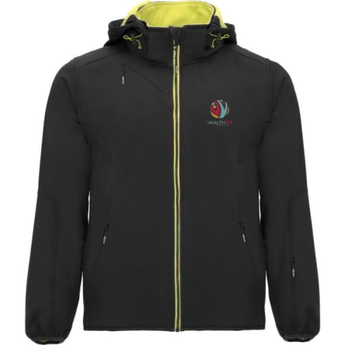 Promotional Roly Siberia Unisex Softshell Jacket from Total Merchandise - Solid Black