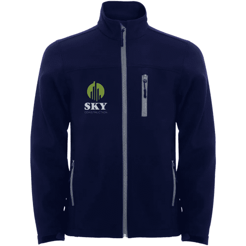 Promotional Roly Antartida Men's Softshell Jacket with a design from Total Merchandise - Navy blue