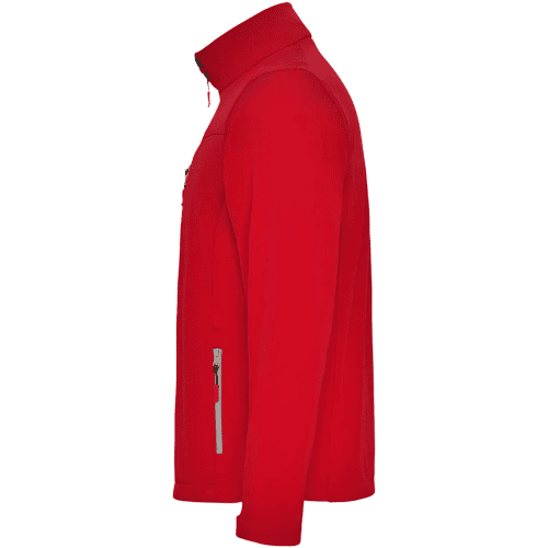 Branded Roly Antatida Men's Softshell Jacket with a design from Total Merchandise - Red (side)