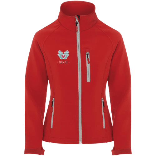 Logo branded Roly Antarida Women's Softshell Jackets from Total Merchandise