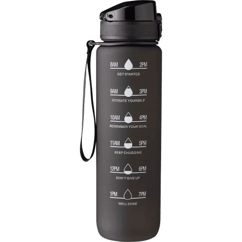 Promotional Recycled Plastic Bottle with Time Markings with a design from Total Merchandise