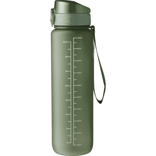Recycled Plastic Bottle with Time Markings in Green