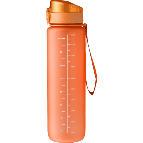 Recycled Plastic Bottle with Time Markings in Orange