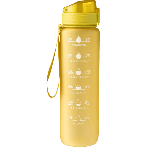 Recycled Plastic Bottle with Time Markings in Yellow
