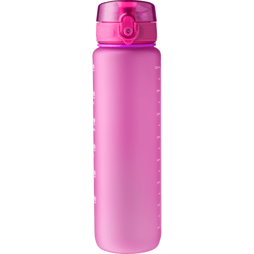 Recycled Plastic Bottle with Time Markings in Fuchsia